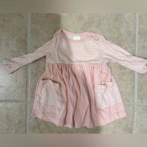 Hanna Andersson Pink and White Striped Baby Dress
